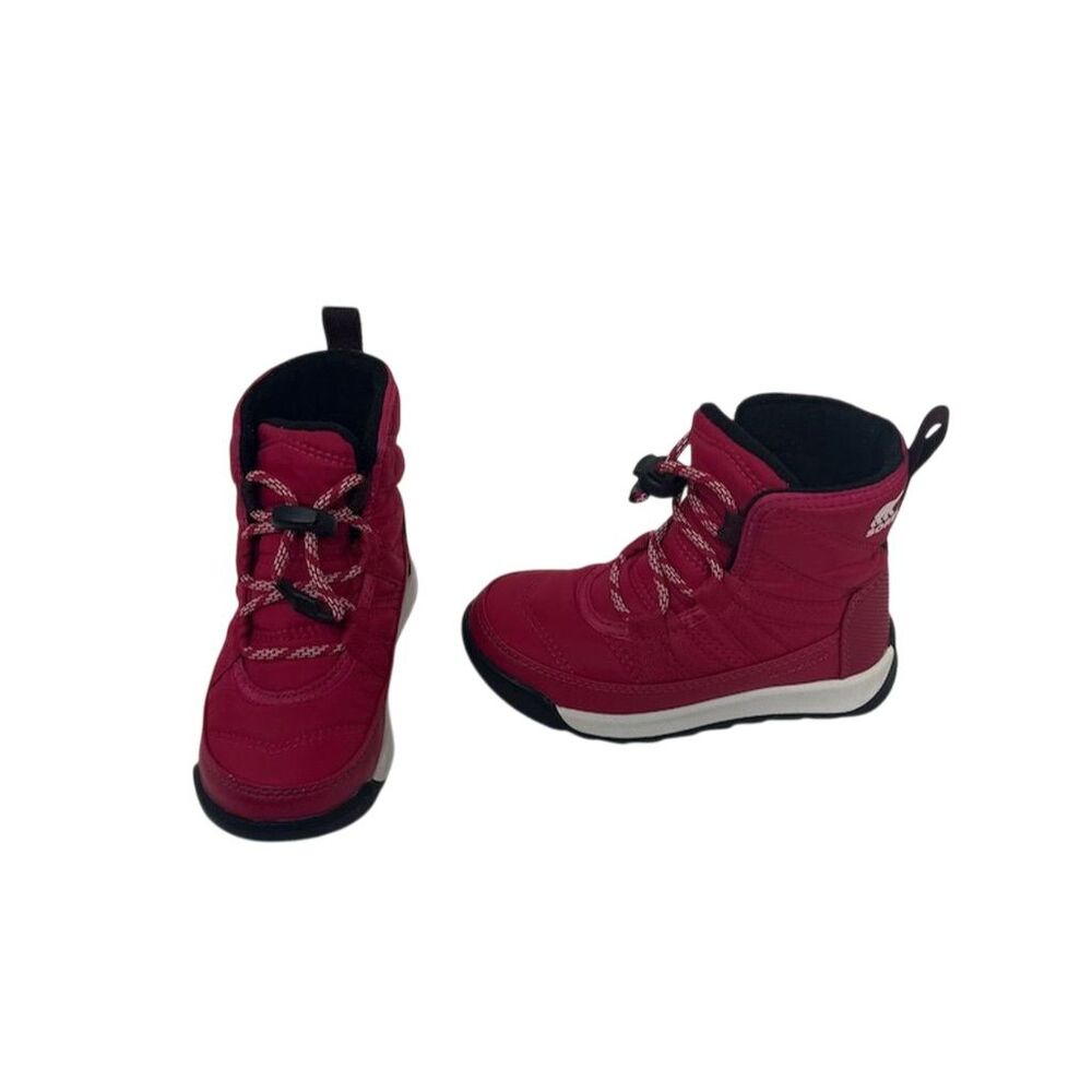 Sorel Whitney II Kids Pink Winter Boots Size 9 Waterproof Lace-Up